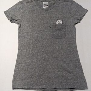 Ripndip Heather Gray Tee with Cat Pocket